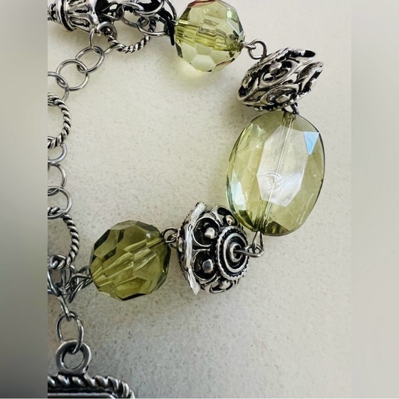 Betsey Johnson Silver and Green Charm Bracelet - Picture 4 of 5